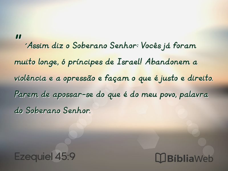 Ezequiel 45:9 em imagem para compartilhar