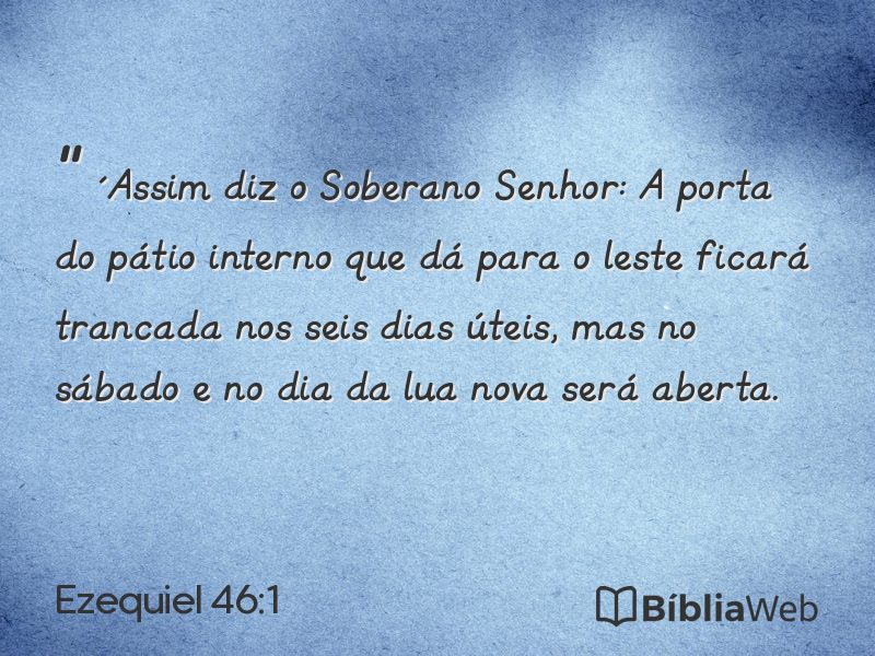 Ezequiel 46:1 em imagem para compartilhar