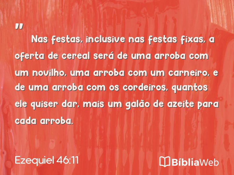 Ezequiel 46:11 em imagem para compartilhar