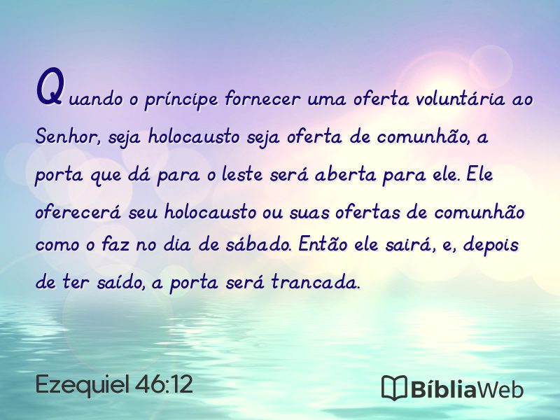 Ezequiel 46:12 em imagem para compartilhar