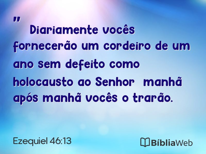 Ezequiel 46:13 em imagem para compartilhar