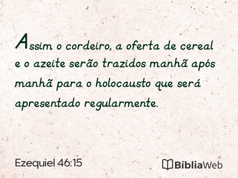 Ezequiel 46:15 em imagem para compartilhar