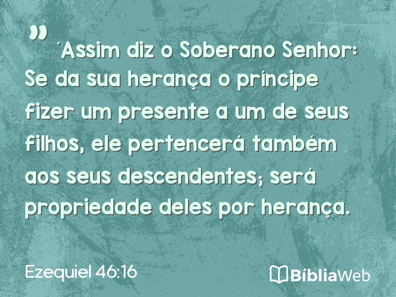 Ezequiel 46:16 em imagem para compartilhar