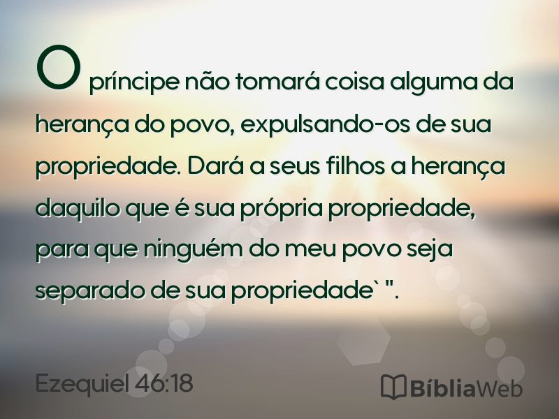Ezequiel 46:18 em imagem para compartilhar