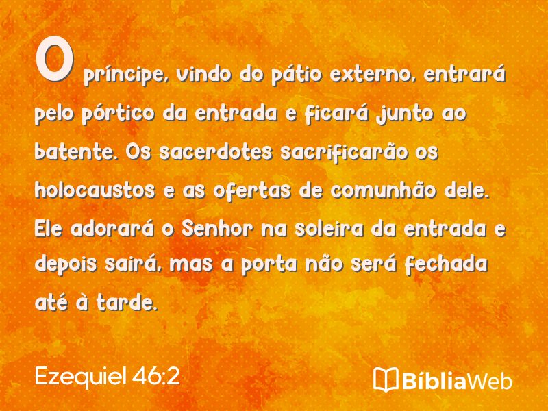 Ezequiel 46:2 em imagem para compartilhar