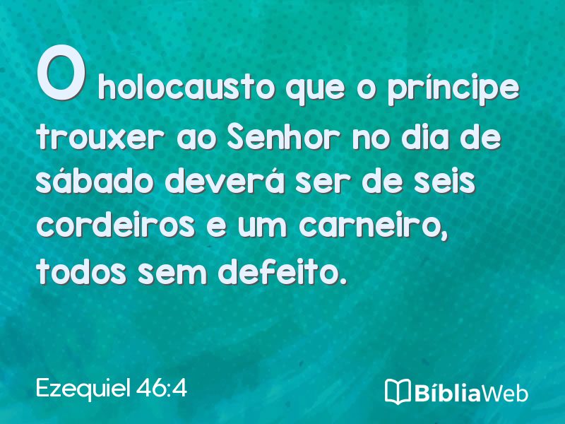 Ezequiel 46:4 em imagem para compartilhar