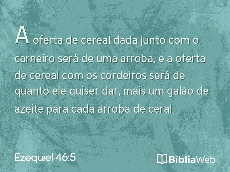 Ezequiel 46:5 em imagem para compartilhar