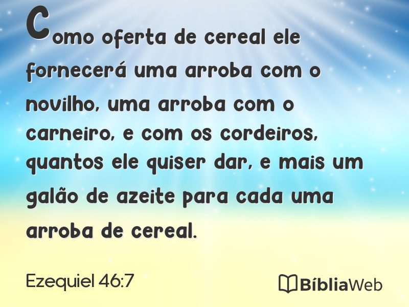 Ezequiel 46:7 em imagem para compartilhar