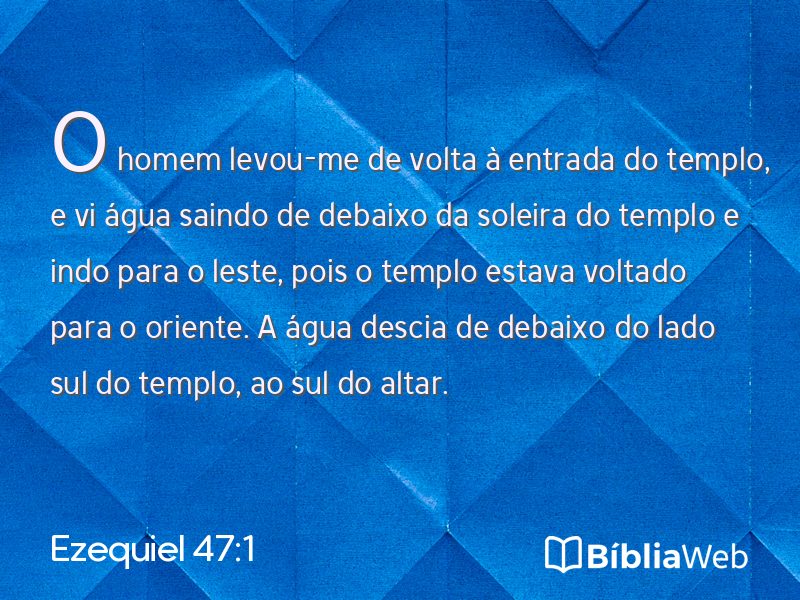 Ezequiel 47:1 em imagem para compartilhar