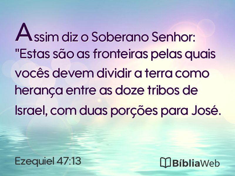 Ezequiel 47:13 em imagem para compartilhar