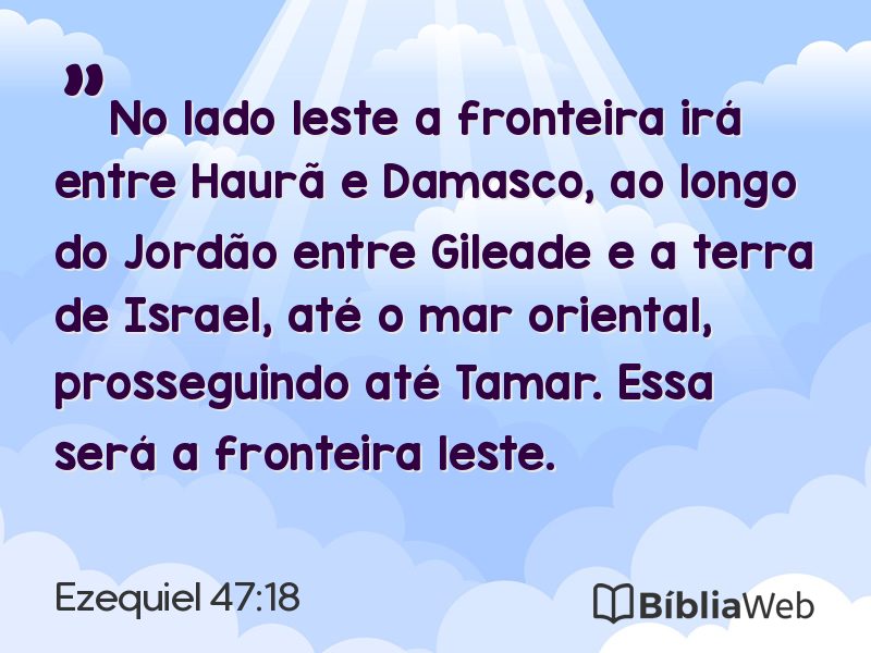 Ezequiel 47:18 em imagem para compartilhar
