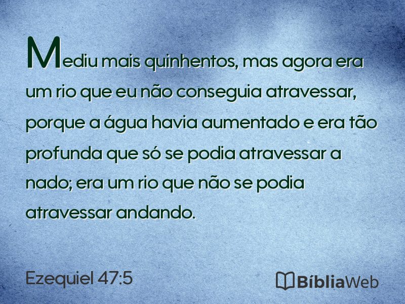 Ezequiel 47:5 em imagem para compartilhar