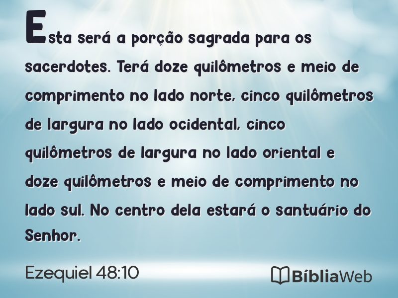 Ezequiel 48:10 em imagem para compartilhar