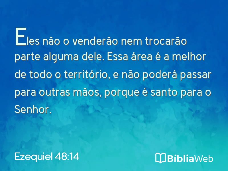 Ezequiel 48:14 em imagem para compartilhar