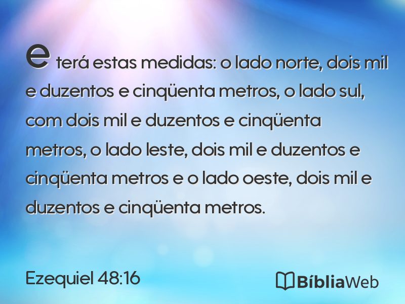 Ezequiel 48:16 em imagem para compartilhar