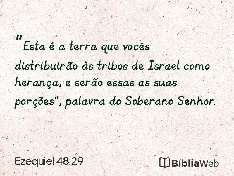 Ezequiel 48:29 em imagem para compartilhar
