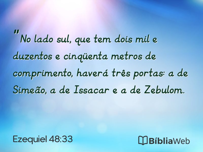 Ezequiel 48:33 em imagem para compartilhar