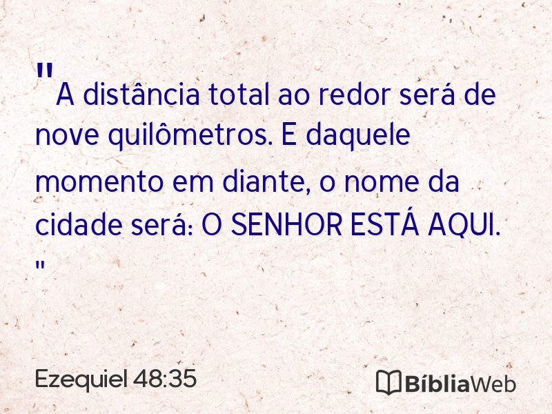 Ezequiel 48:35 em imagem para compartilhar