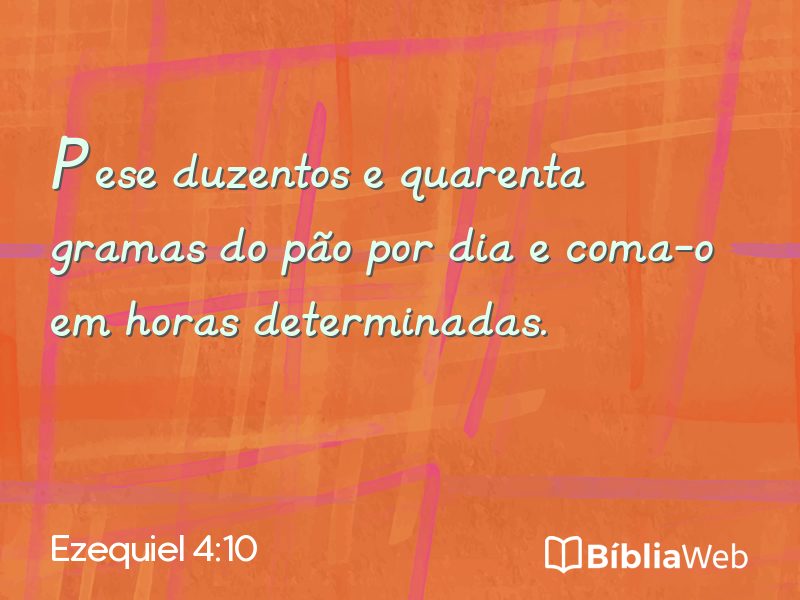 Ezequiel 4:10 em imagem para compartilhar