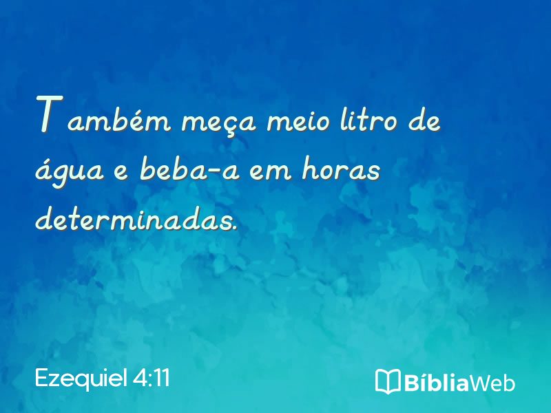 Ezequiel 4:11 em imagem para compartilhar