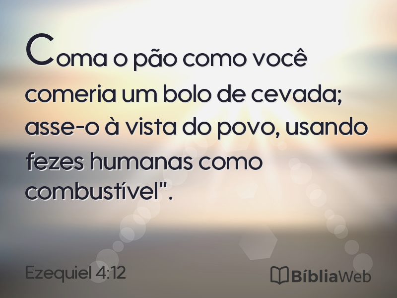 Ezequiel 4:12 em imagem para compartilhar