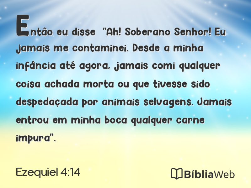 Ezequiel 4:14 em imagem para compartilhar