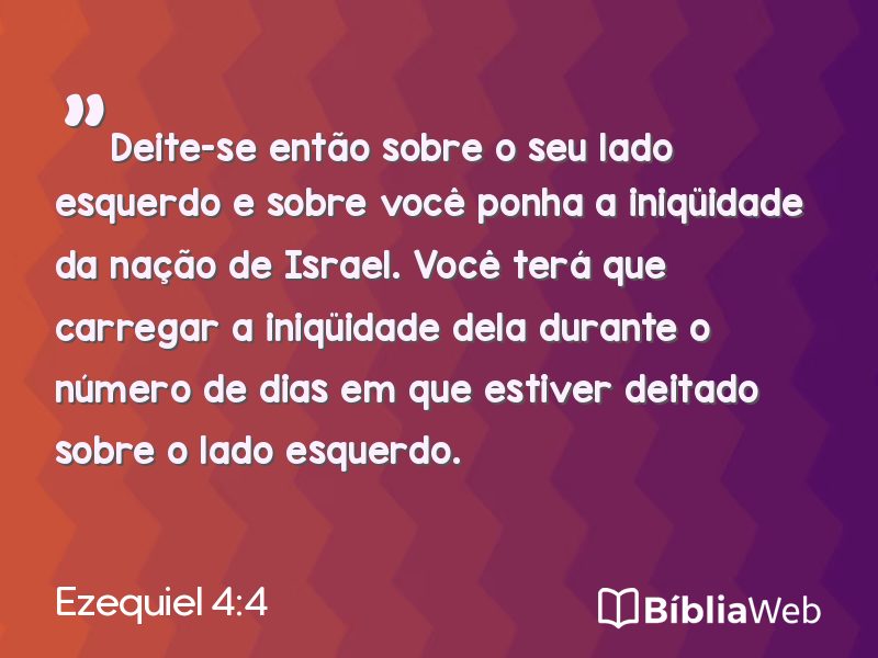 Ezequiel 4:4 em imagem para compartilhar