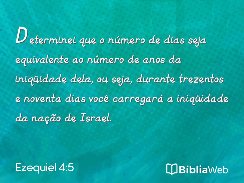 Ezequiel 4:5 em imagem para compartilhar
