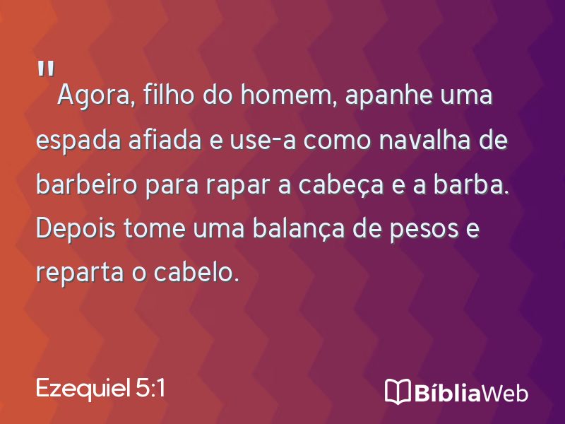 Ezequiel 5:1 em imagem para compartilhar
