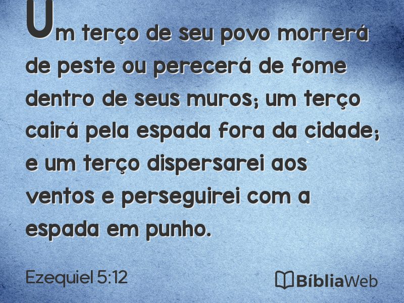 Ezequiel 5:12 em imagem para compartilhar