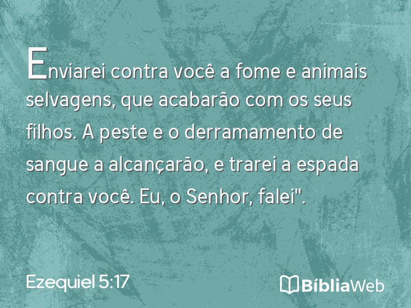 Ezequiel 5:17 em imagem para compartilhar