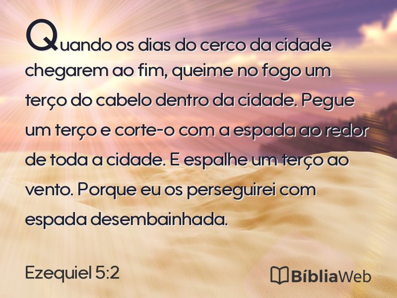Ezequiel 5:2 em imagem para compartilhar