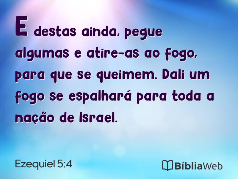 Ezequiel 5:4 em imagem para compartilhar