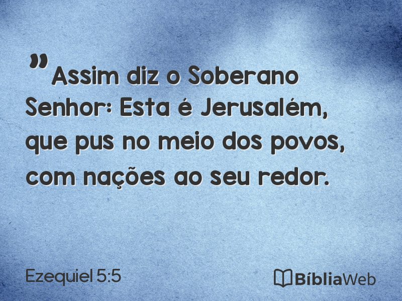 Ezequiel 5:5 em imagem para compartilhar