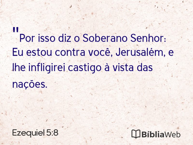 Ezequiel 5:8 em imagem para compartilhar
