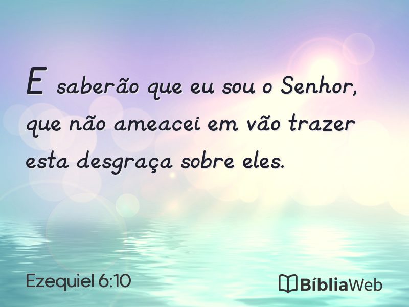 Ezequiel 6:10 em imagem para compartilhar