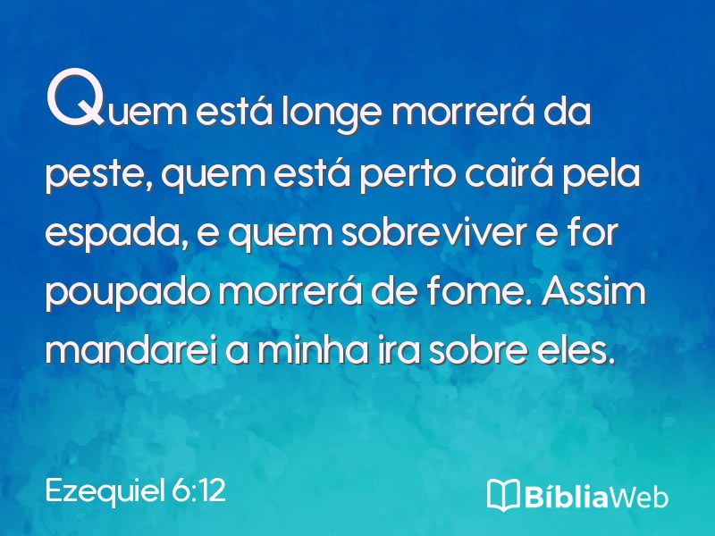 Ezequiel 6:12 em imagem para compartilhar