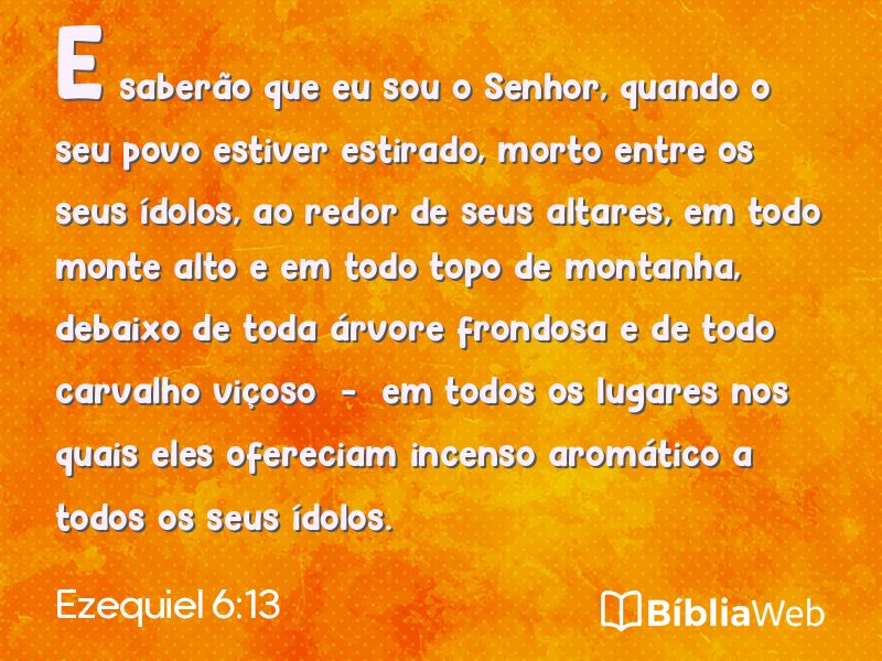 Ezequiel 6:13 em imagem para compartilhar