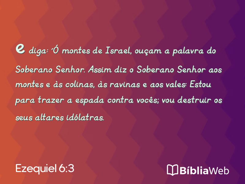 Ezequiel 6:3 em imagem para compartilhar