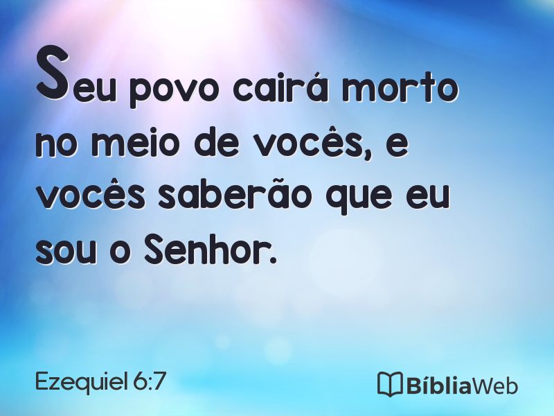 Ezequiel 6:7 em imagem para compartilhar