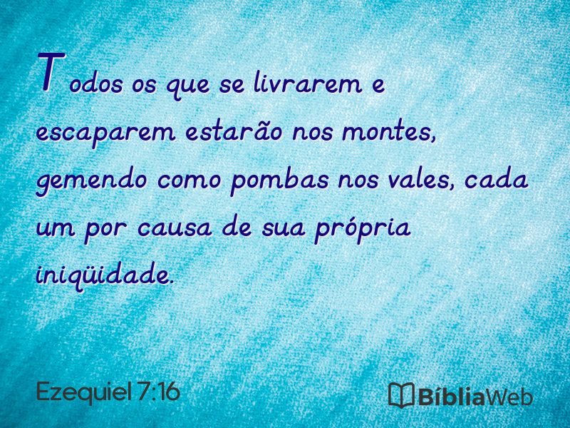 Ezequiel 7:16 em imagem para compartilhar