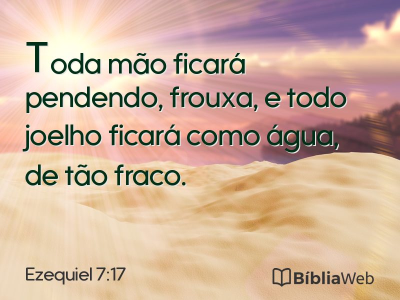 Ezequiel 7:17 em imagem para compartilhar