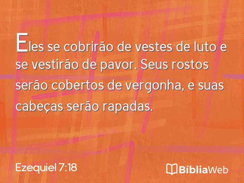 Ezequiel 7:18 em imagem para compartilhar