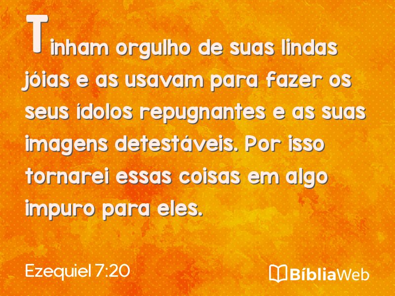 Ezequiel 7:20 em imagem para compartilhar