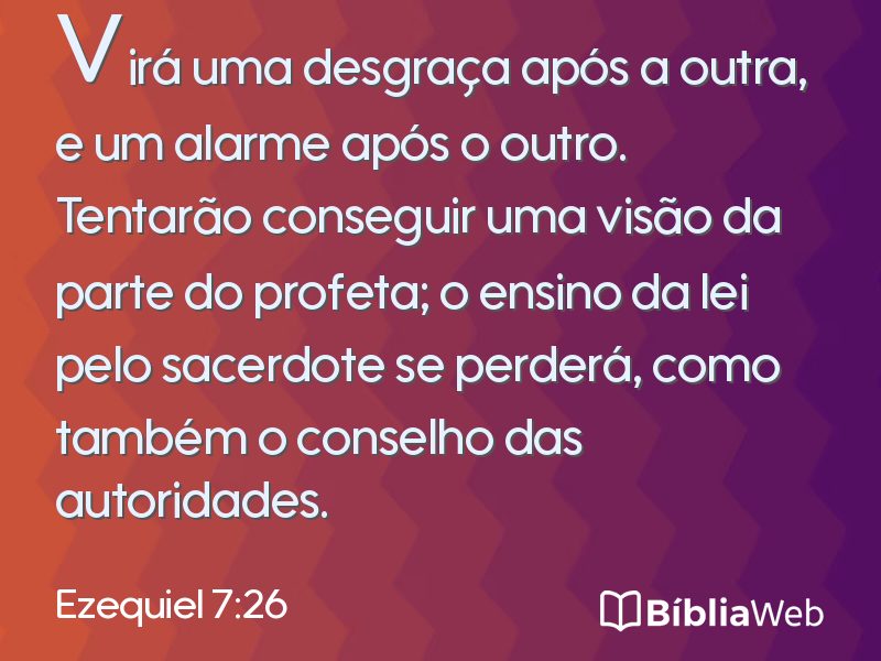 Ezequiel 7:26 em imagem para compartilhar