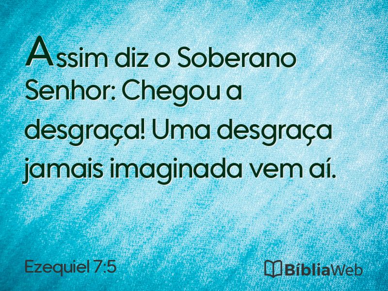 Ezequiel 7:5 em imagem para compartilhar