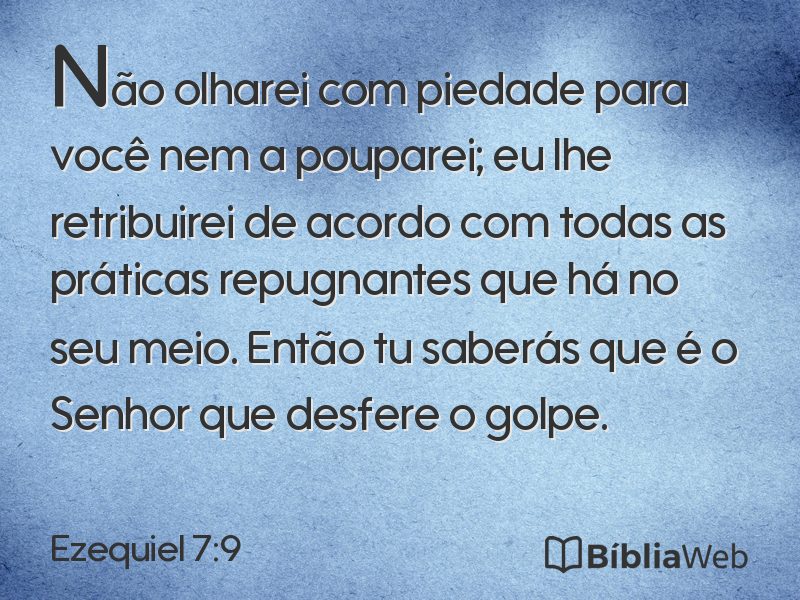 Ezequiel 7:9 em imagem para compartilhar