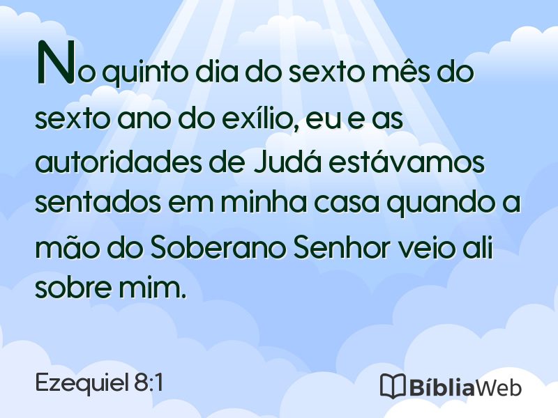 Ezequiel 8:1 em imagem para compartilhar