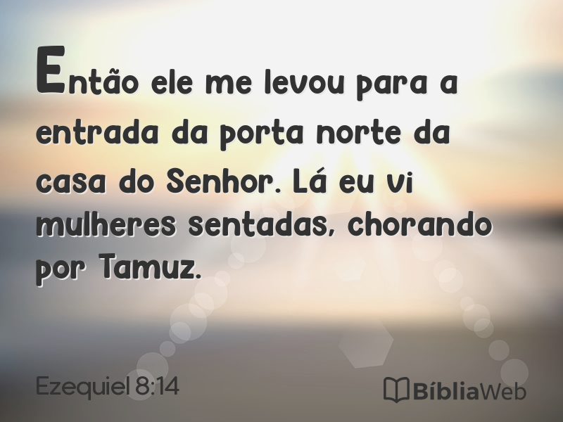 Ezequiel 8:14 em imagem para compartilhar