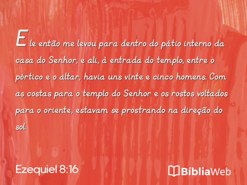 Ezequiel 8:16 em imagem para compartilhar
